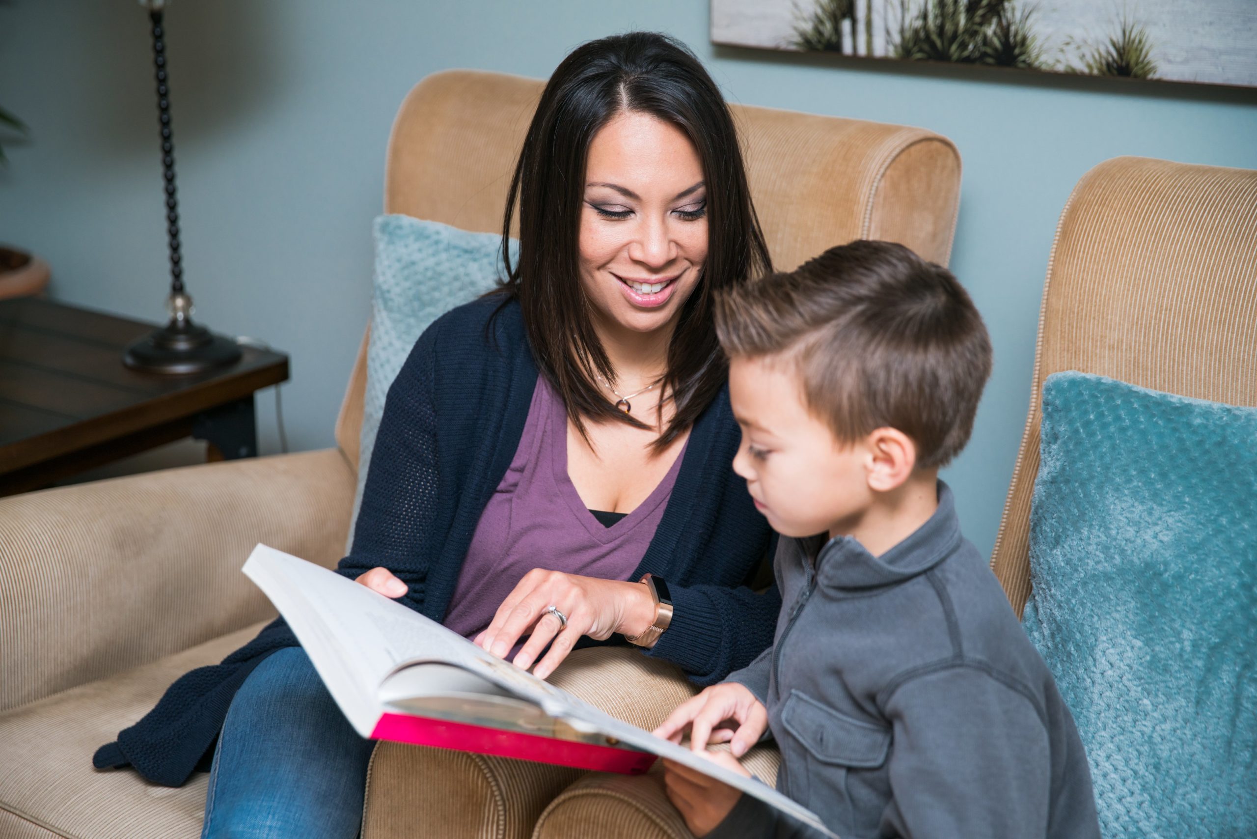 Mom Teaching Child To Read